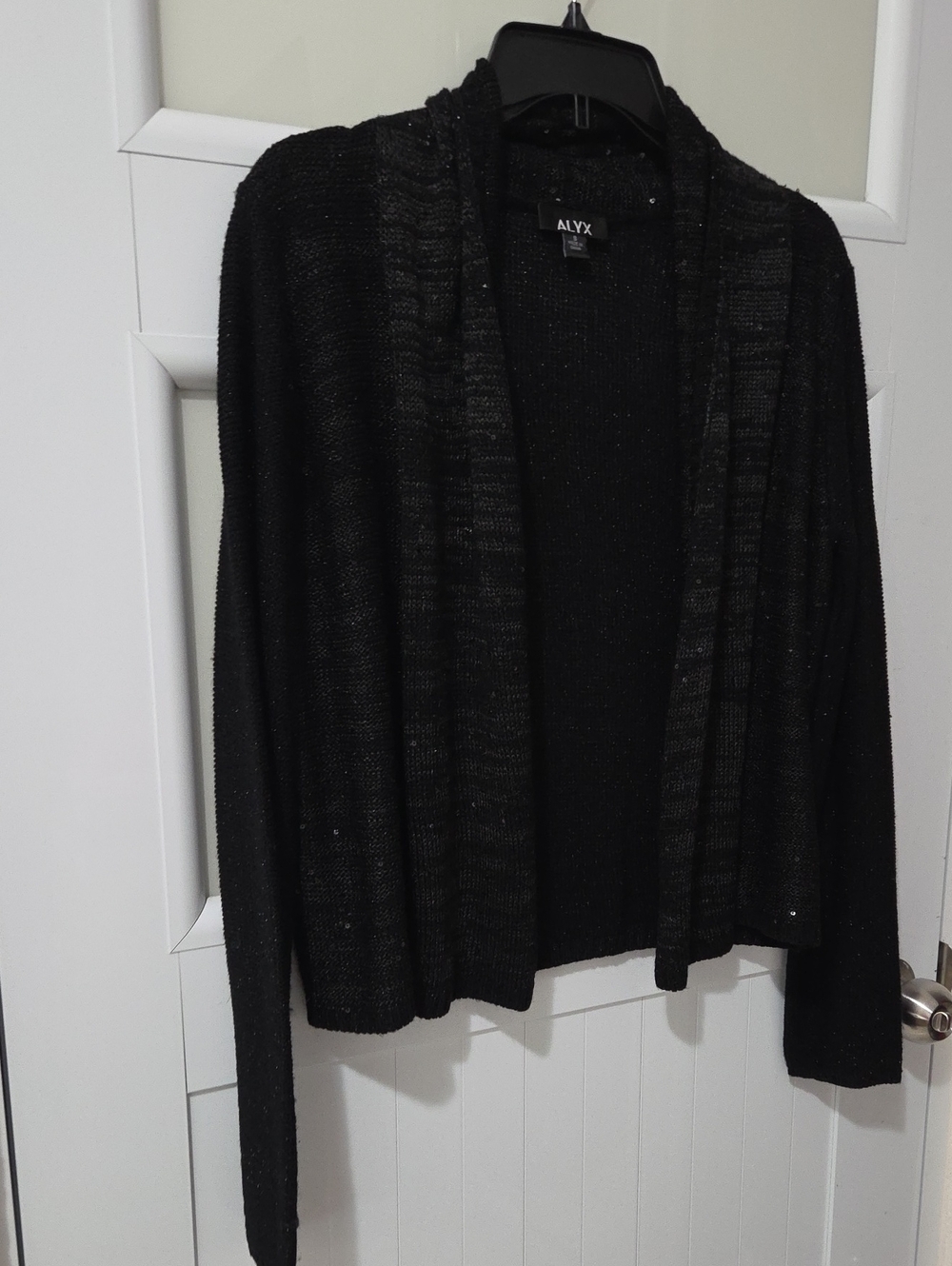 ALYX Black Open-Front Knit Cardigan